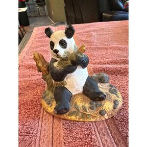 Royal Heritage Vintage Ceramic Panda Figurine Hand Painted Wildlife Decor Taiwan